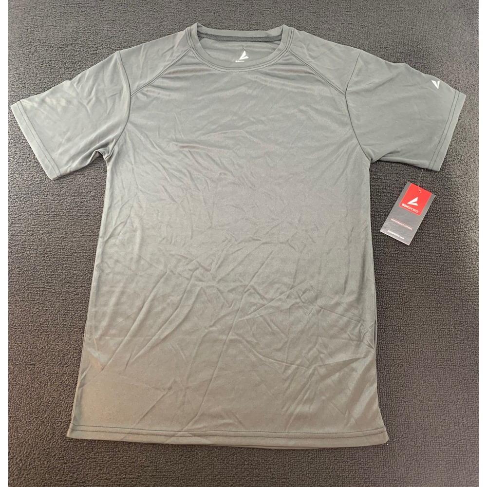 BSN SPORTS Mens Performance Apparel Short Sleeve T-Shirt Black‎ Size S